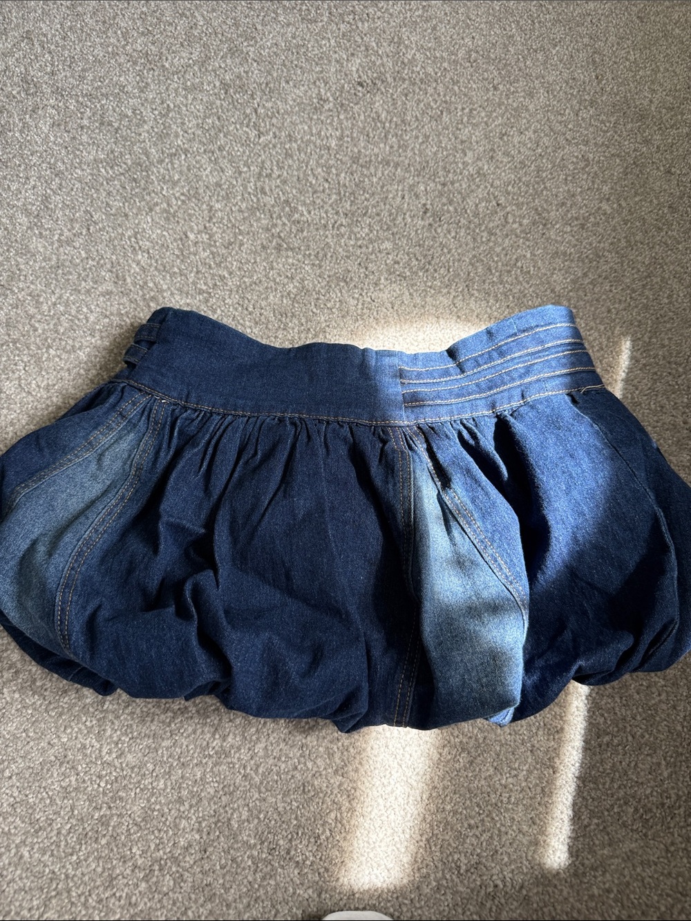 Edikted Dark Blue Denim Mini Skirt with Buckle Waist - Picture 3 of 3